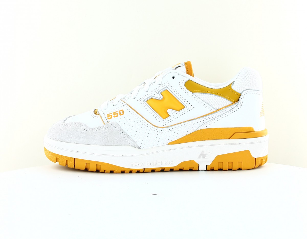 New Balance 550 femme blanc jaune beige