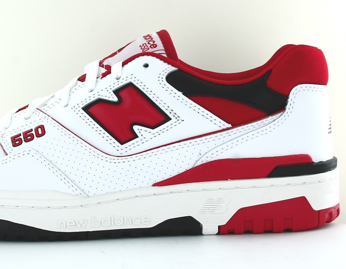 New Balance 550 homme blanc rouge noir