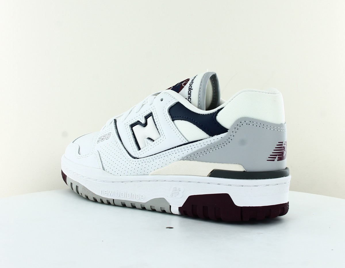 New Balance 550 white indigo burgundy white indigo burgundy