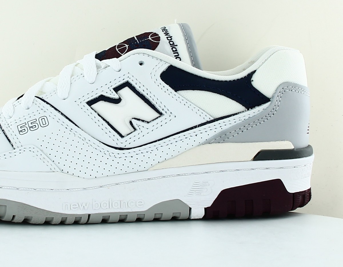 New Balance 550 white indigo burgundy white indigo burgundy