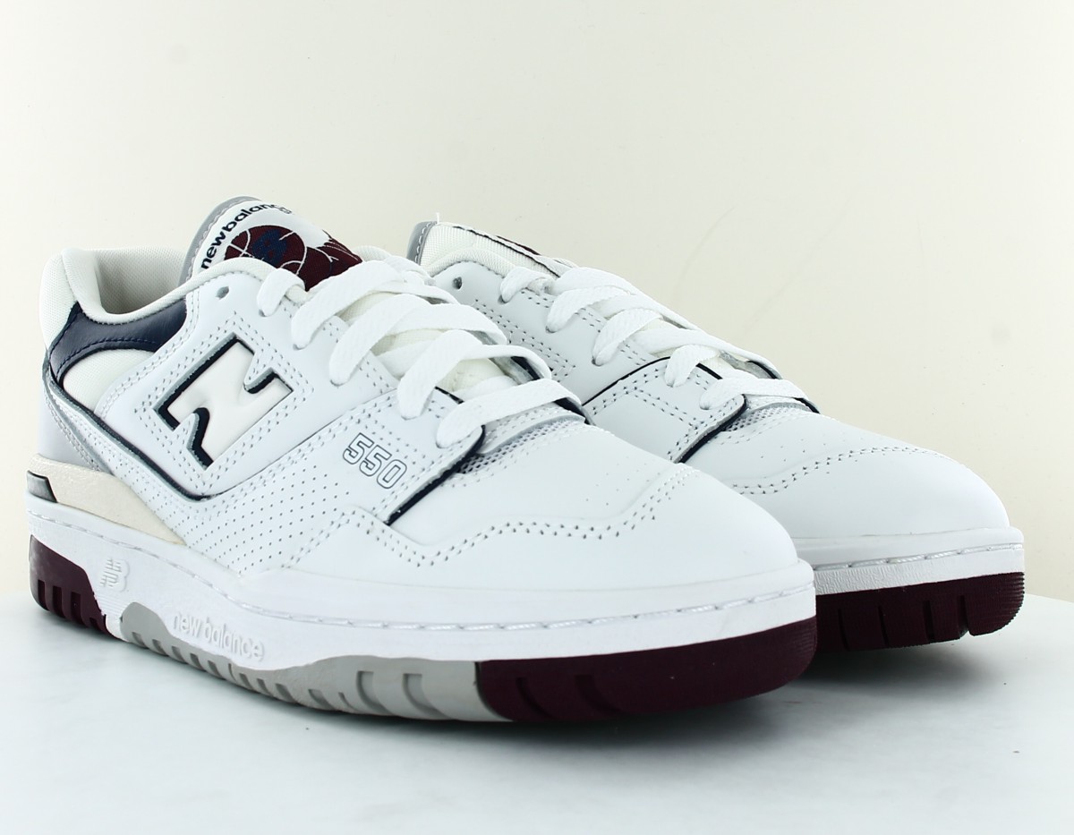 New Balance 550 white indigo burgundy white indigo burgundy