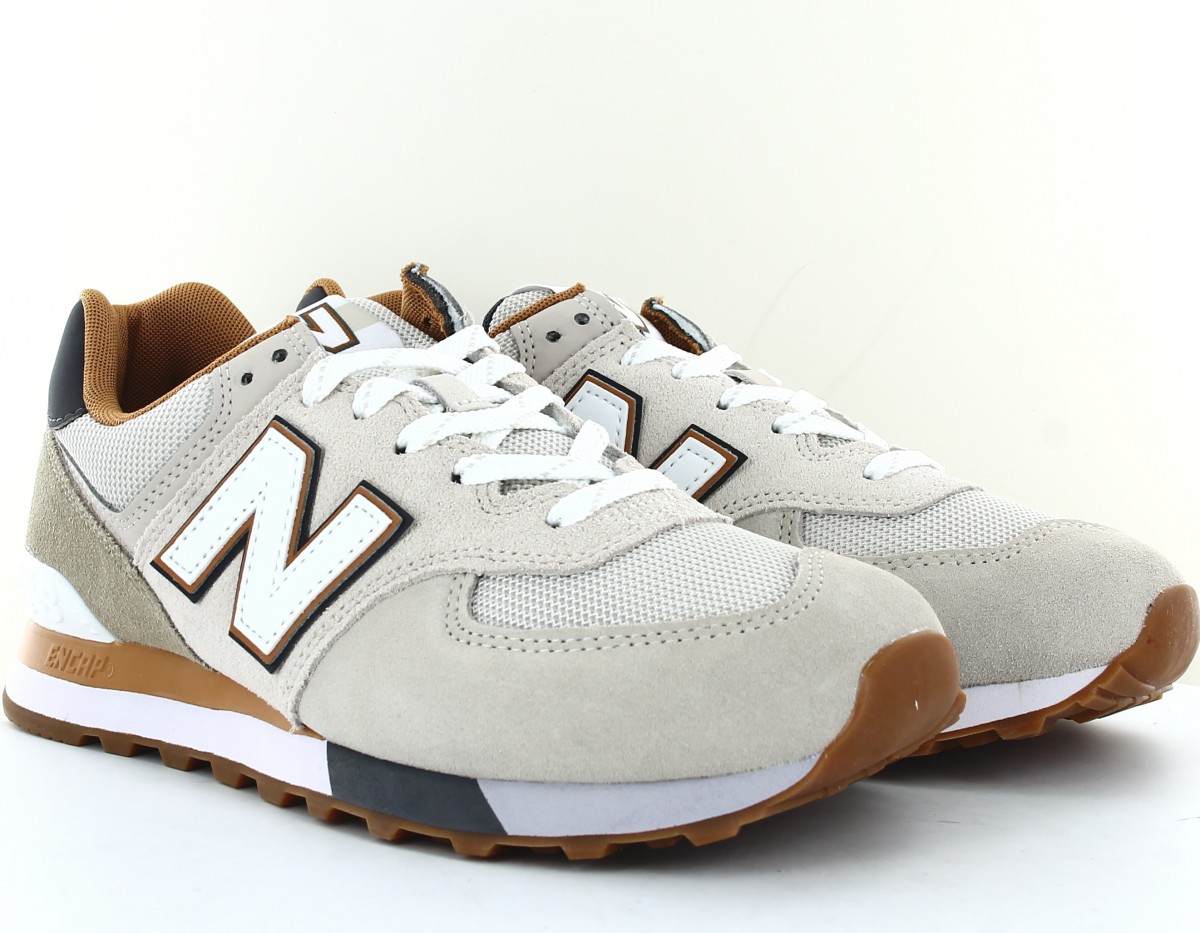 New Balance 574 beige blanc gris marron