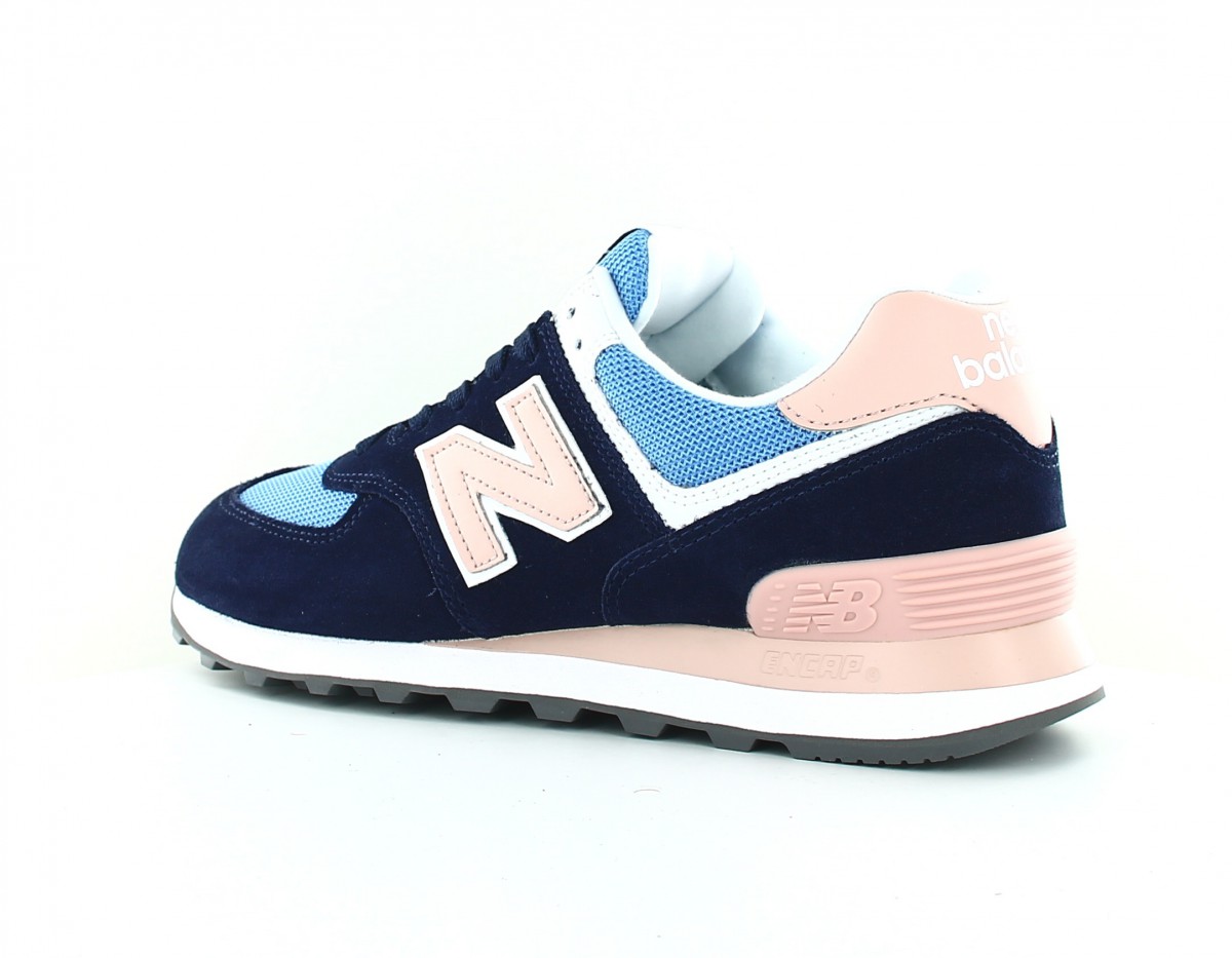 New Balance 574 femme bleu marine rose bleu