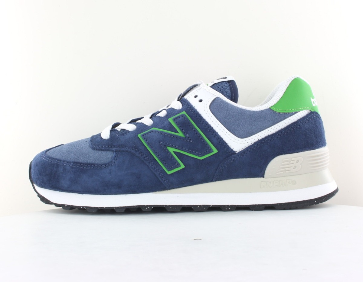 New Balance 574 bleu vert blanc