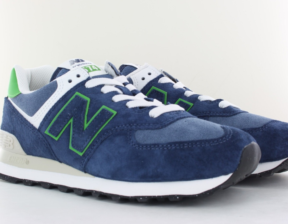New Balance 574 bleu vert blanc