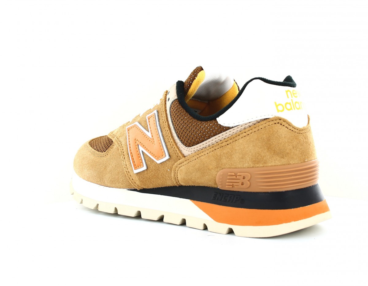 New Balance 574 camel orange marron noir