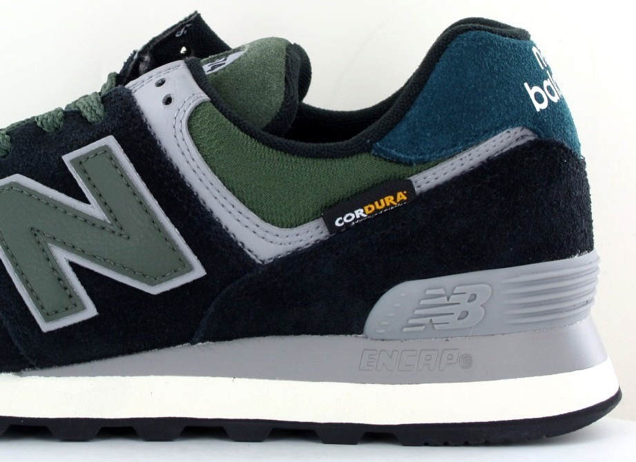 New Balance 574 cordura noir kaki bleu