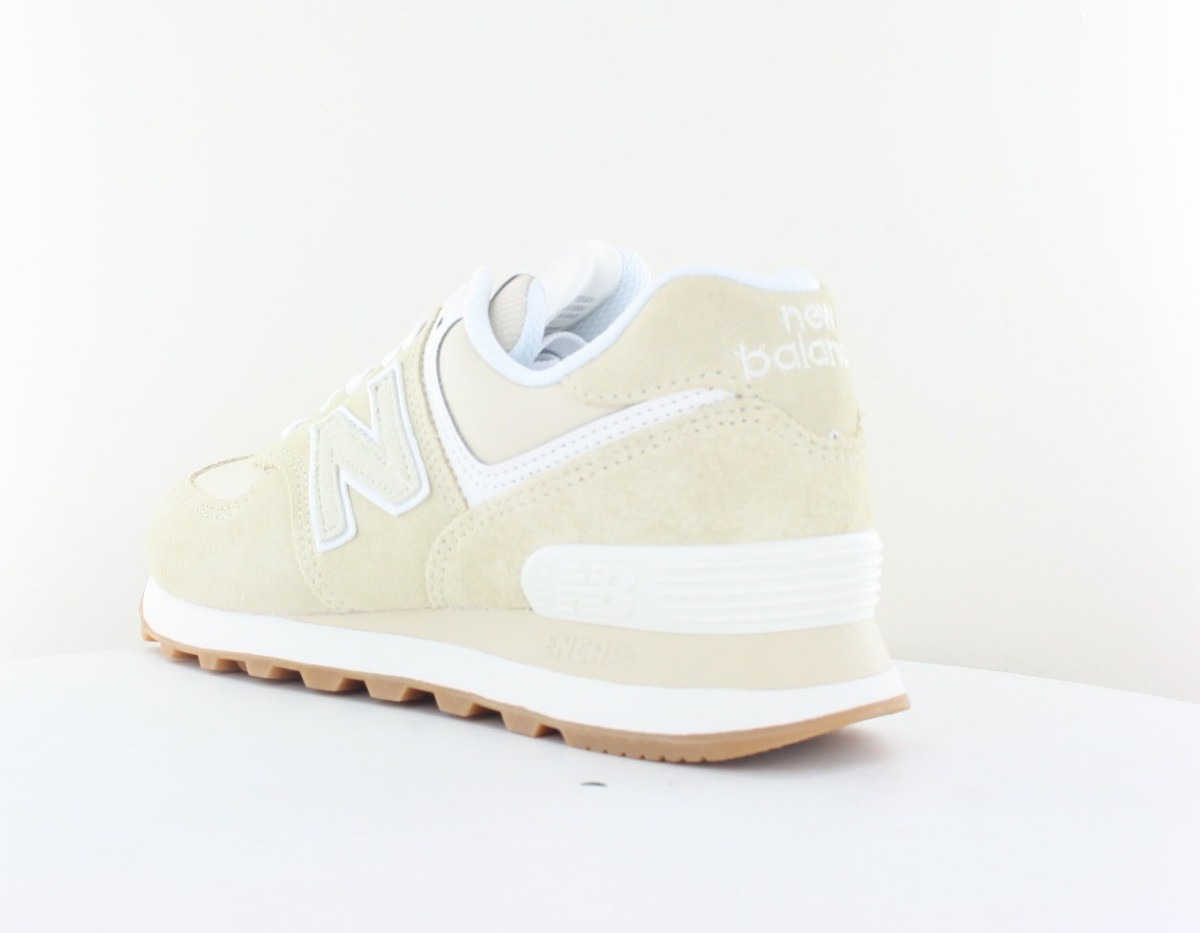 New Balance 574 femme beige blanc gomme