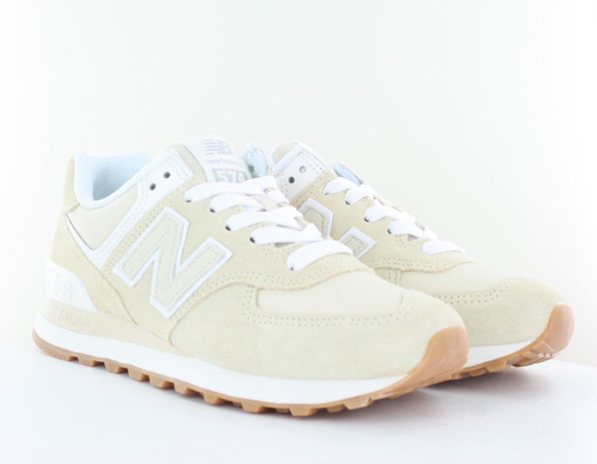 New Balance 574 femme beige blanc gomme