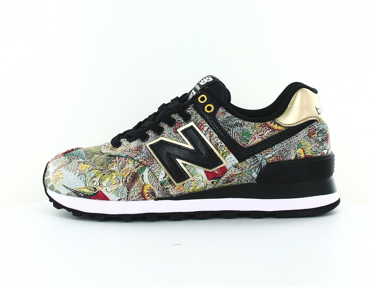 New Balance 574 femme floral pack noir or multicolor