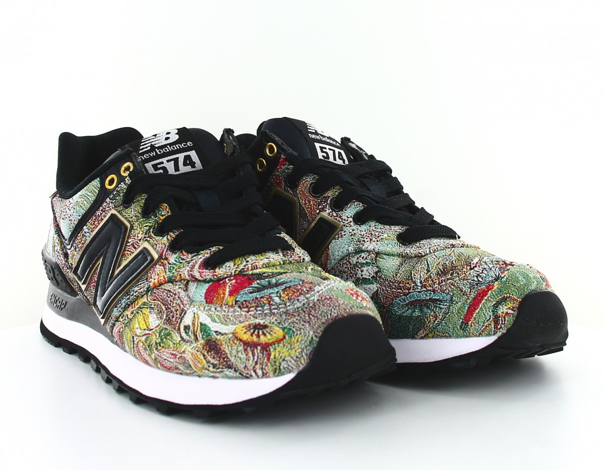 New Balance 574 femme floral pack noir or multicolor