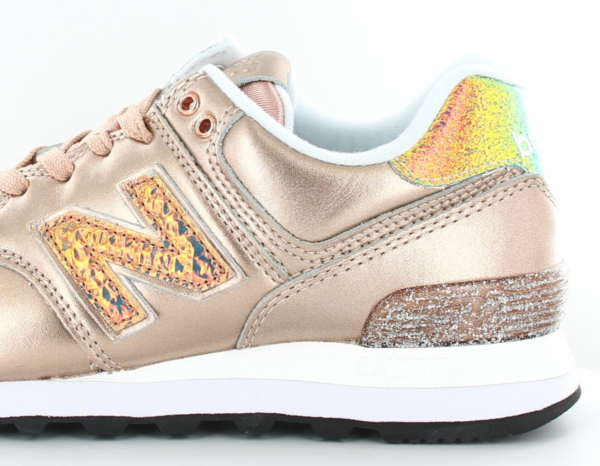 New Balance 574 Femme Glitter Punk metallic-gold