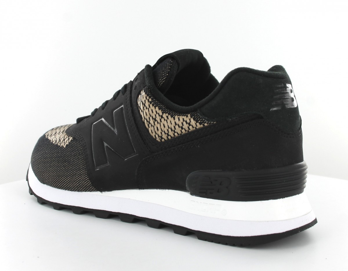 New Balance 574 tech raffia noir-or