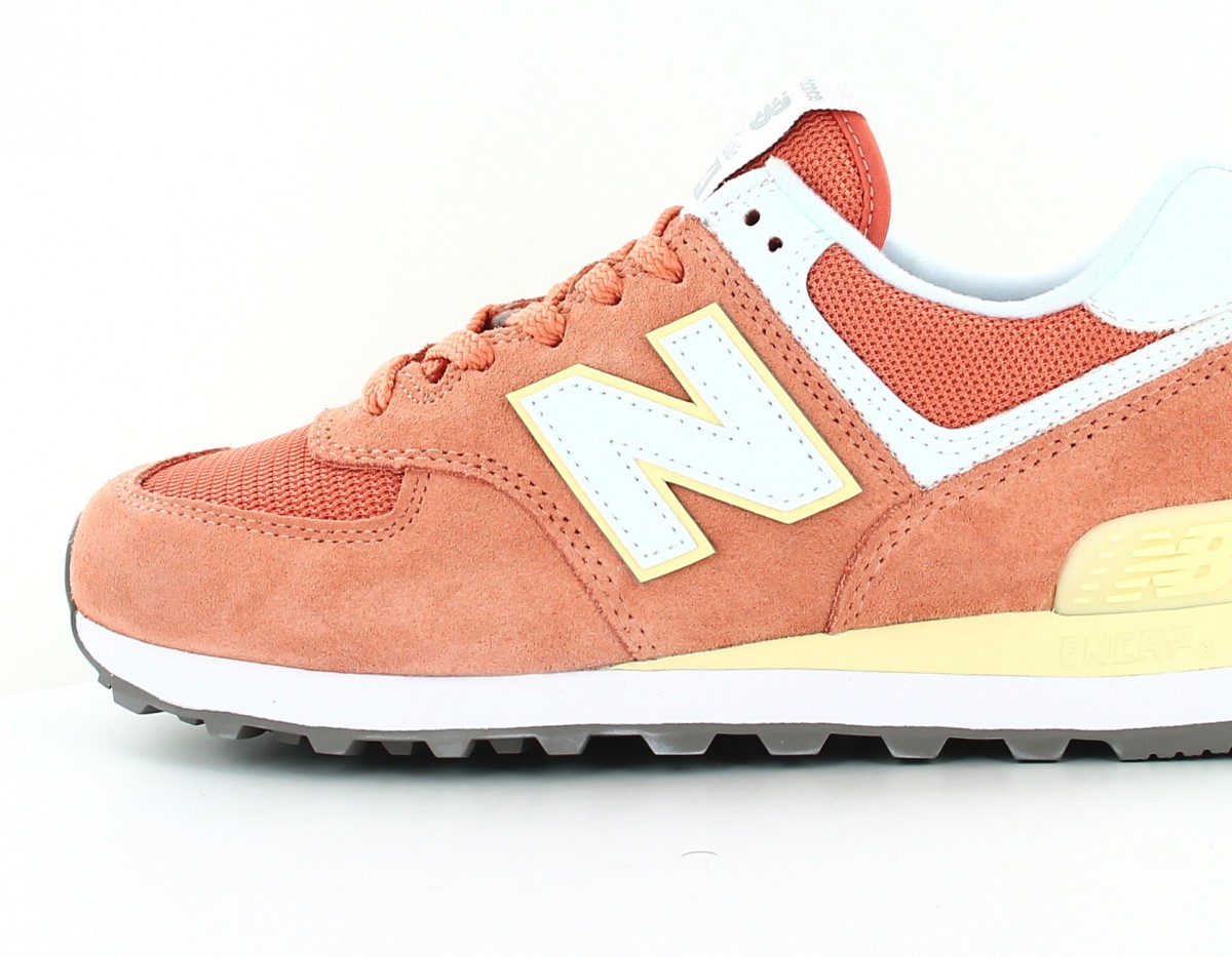 NEW BALANCE Baskets Collection 574 Beige/Rose Femme Beige/Rose