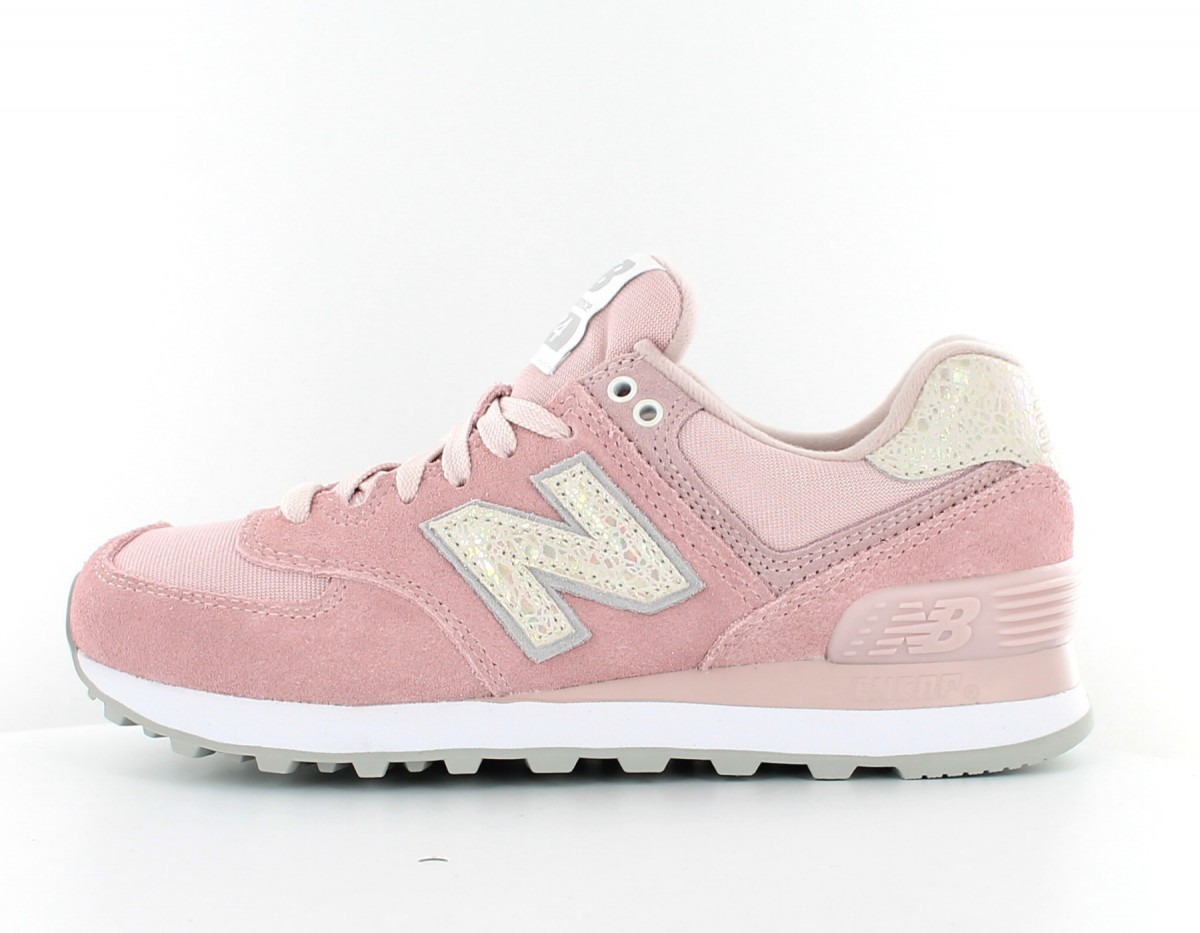 New Balance 574 femme Suede Rose