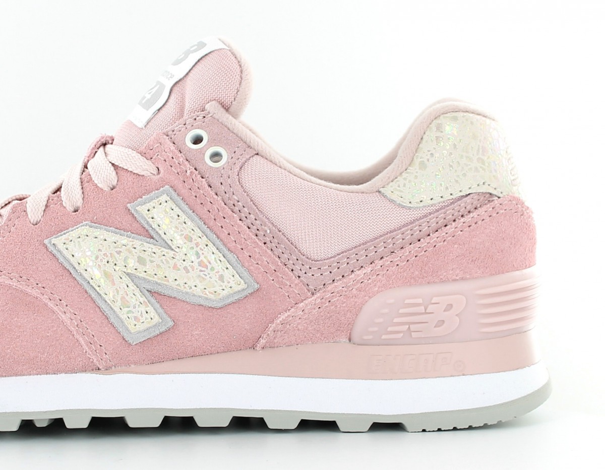 New Balance 574 femme Suede Rose