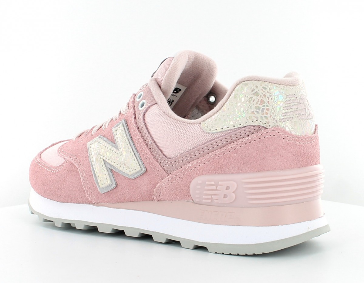 New Balance 574 femme Suede Rose