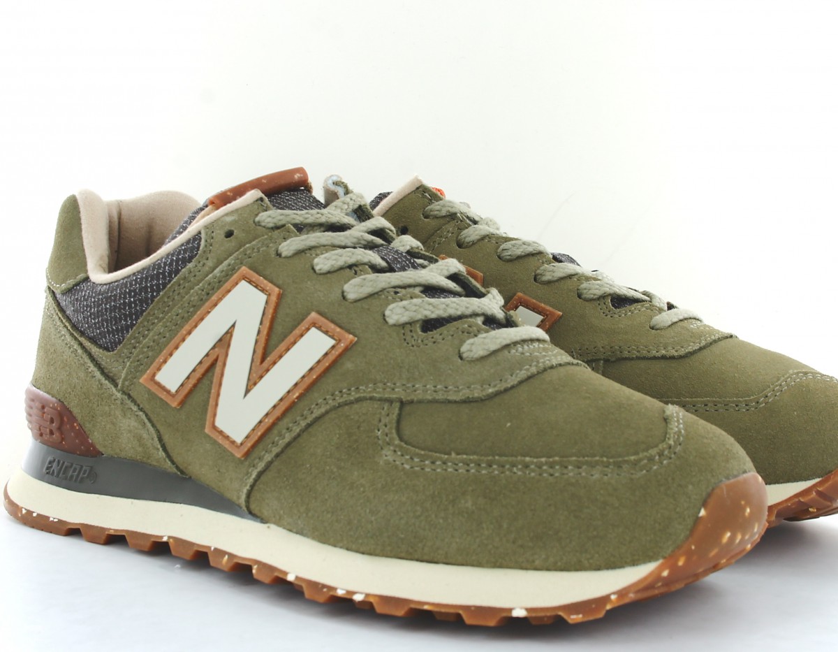 New Balance 574 kaki marron gomme