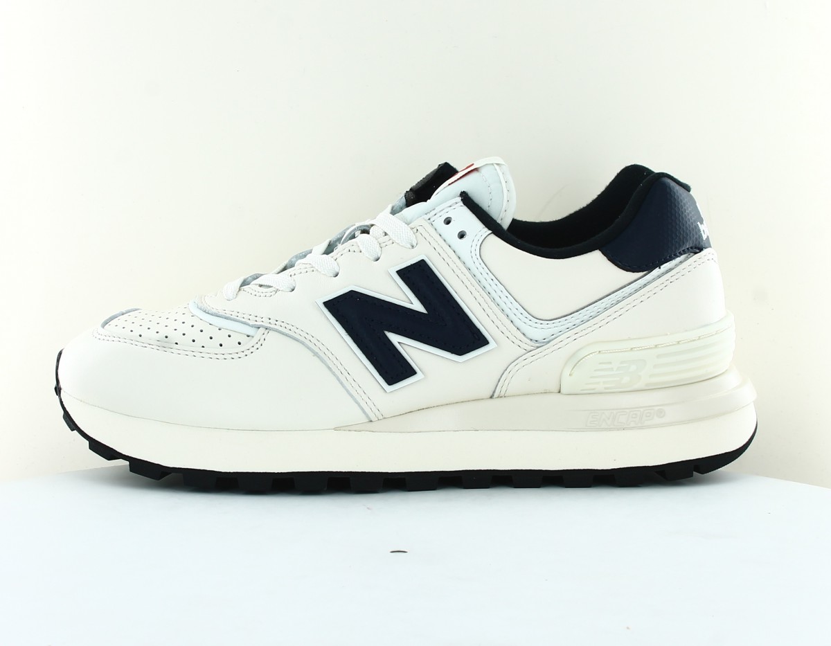 New Balance 574 legacy cuir blanc casse bleu marine