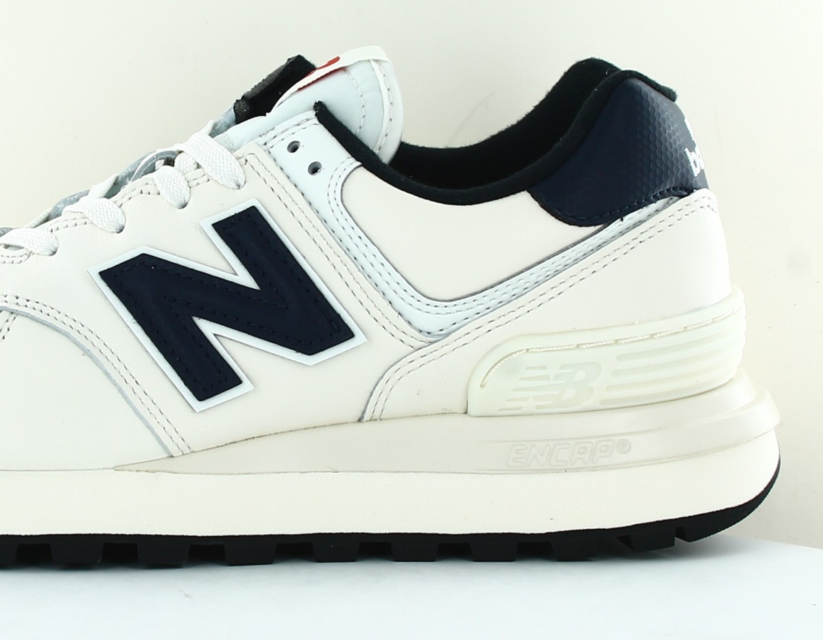 New Balance 574 legacy cuir blanc casse bleu marine