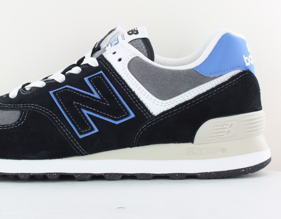 New Balance 574 noir bleu gris blanc