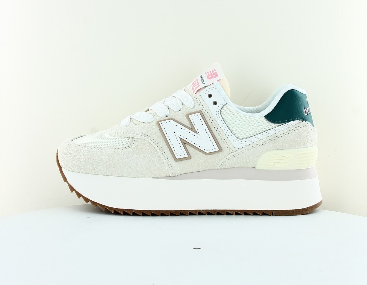 New Balance 574 stacked beige vert rose