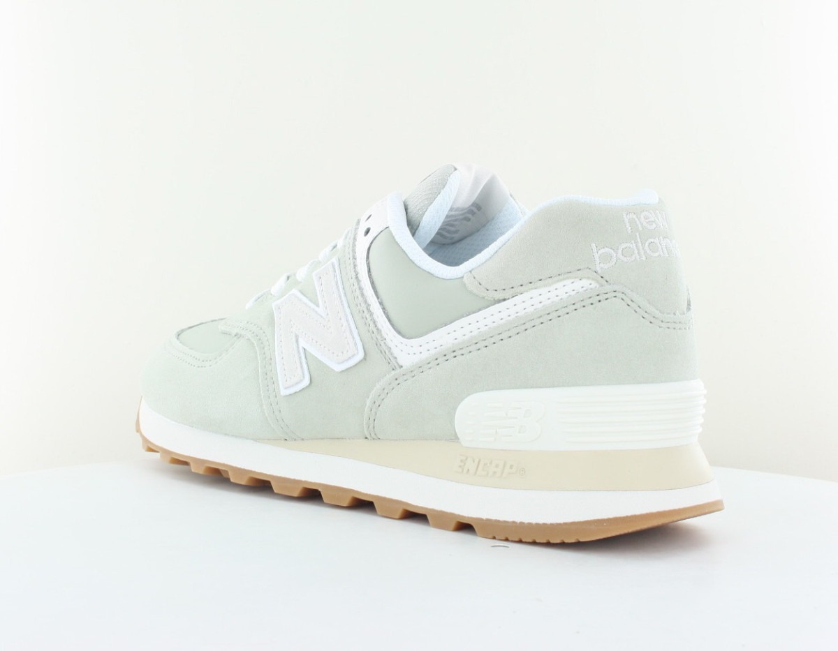 New Balance 574 femme vert pistache beige gomme