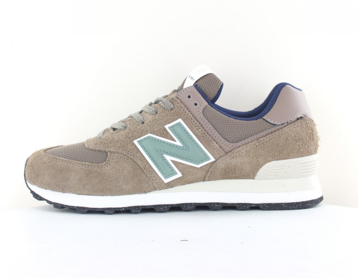 New Balance 574 marron vert d eau beige