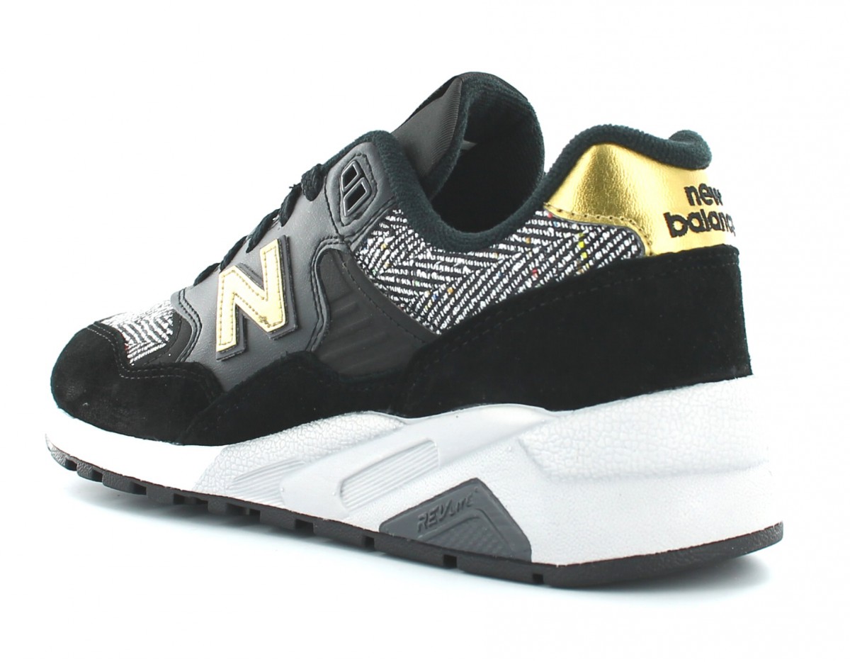 New Balance 580 plaid Black/Print/Gold