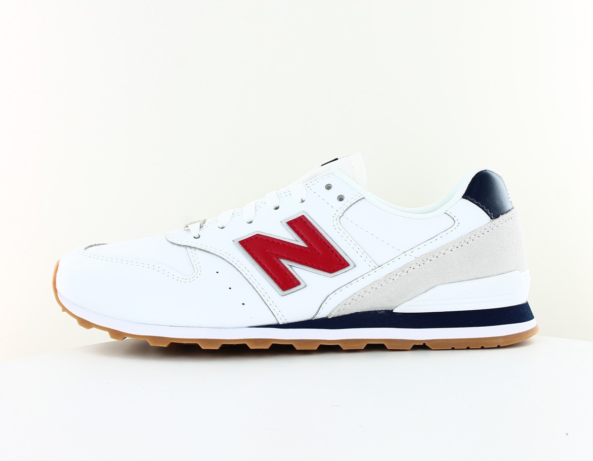 New Balance 996 homme blanc rouge bleu marine gomme