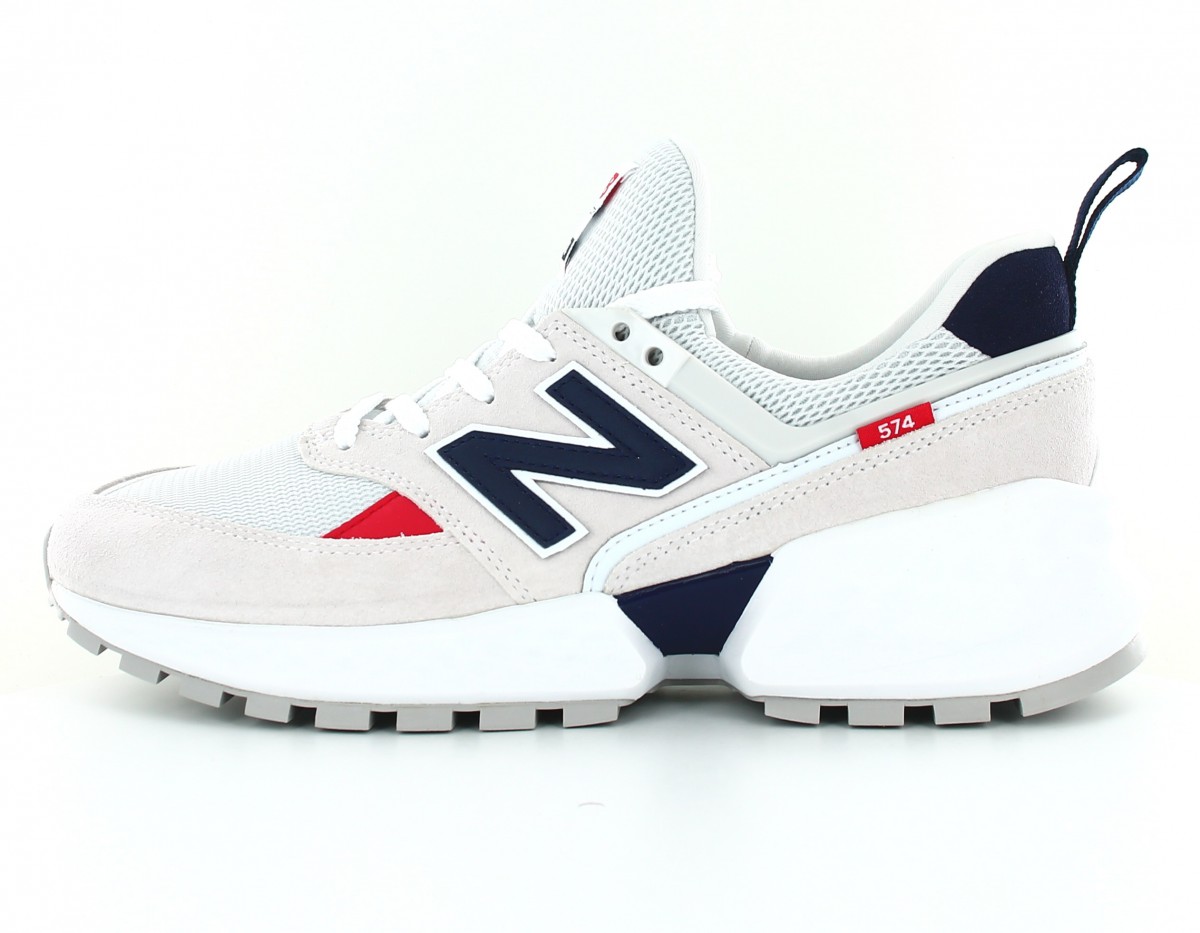 New Balance MS574 beige bleu marine rouge