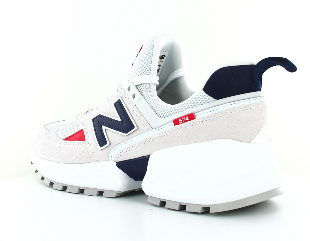 New Balance MS574 beige bleu marine rouge