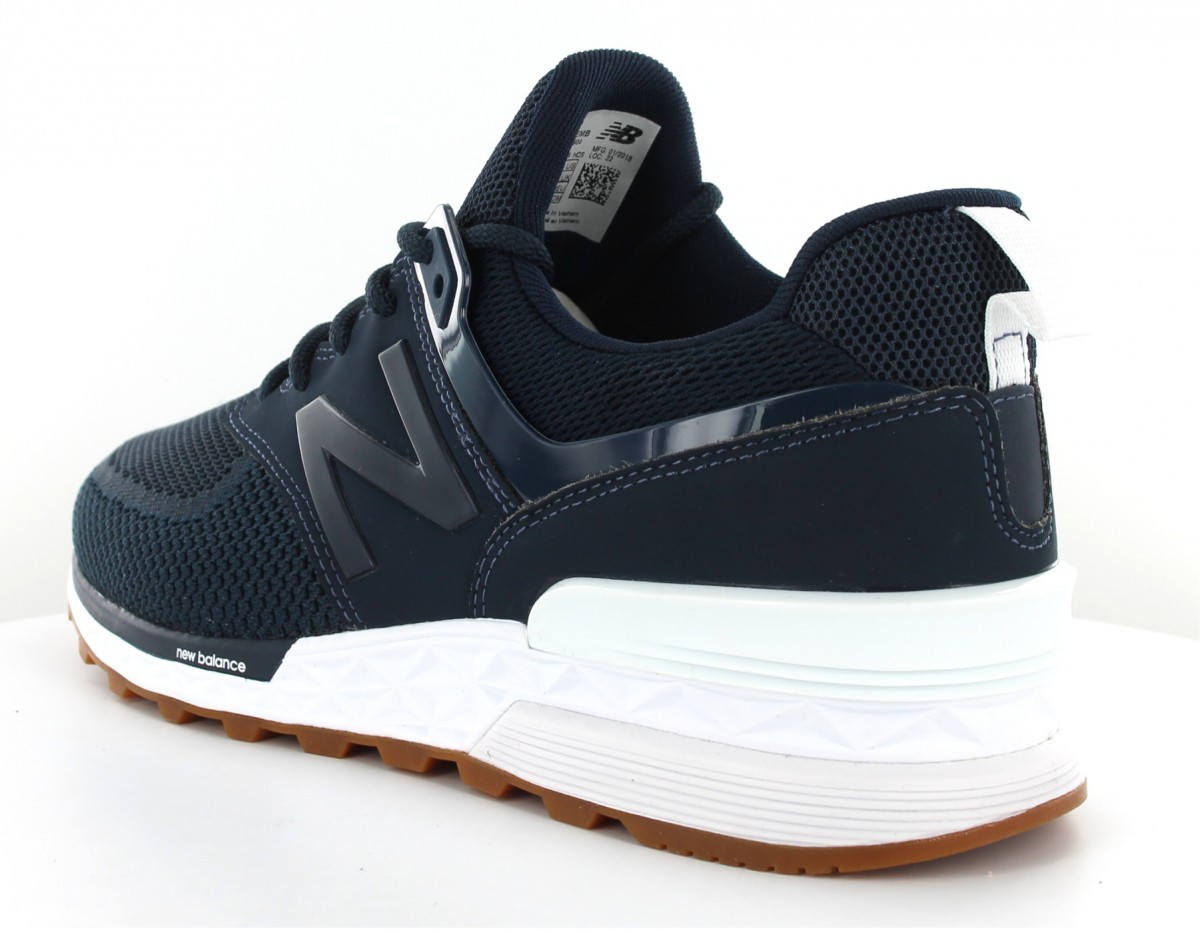 New Balance MS 574 knit bleu bleu gomme