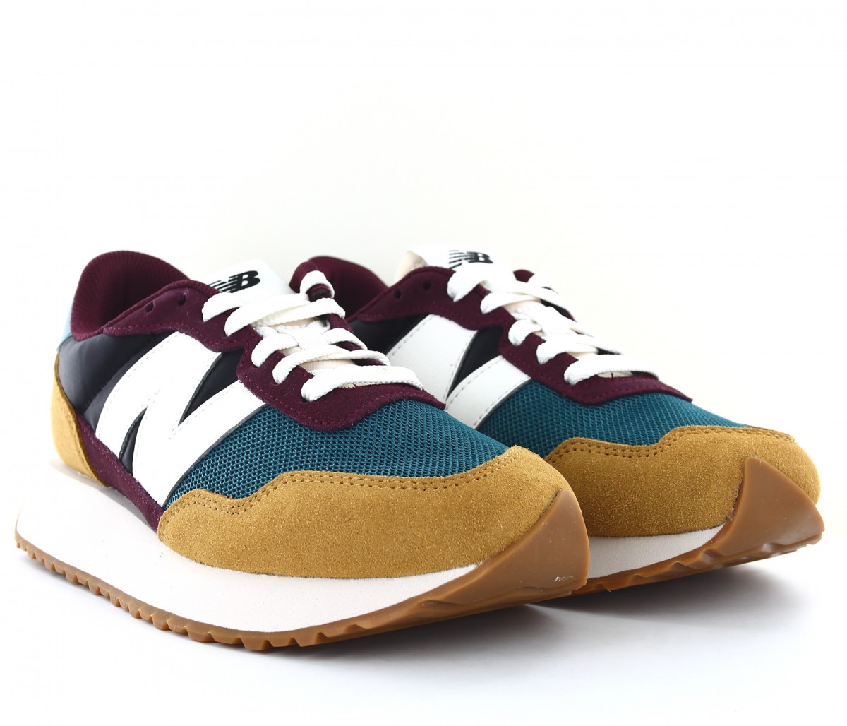 New Balance 237 vert blanc beige bordeaux