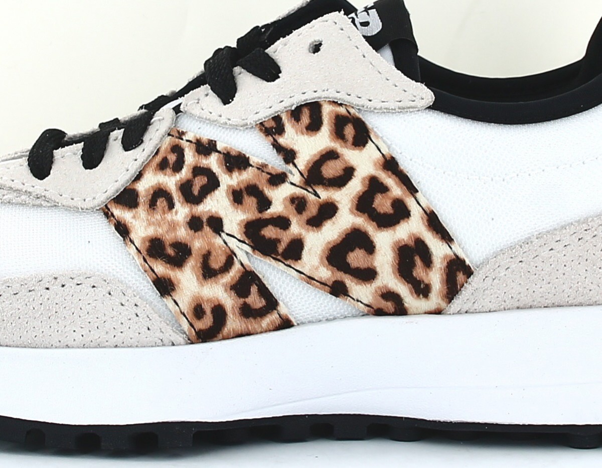 New Balance 327 blanc leopard beige