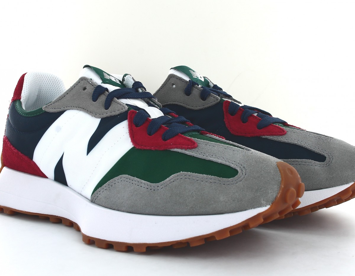 New Balance 327 vert blanc bleu rouge gris