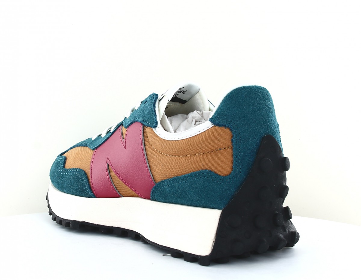 New Balance 327 vert marron rouge
