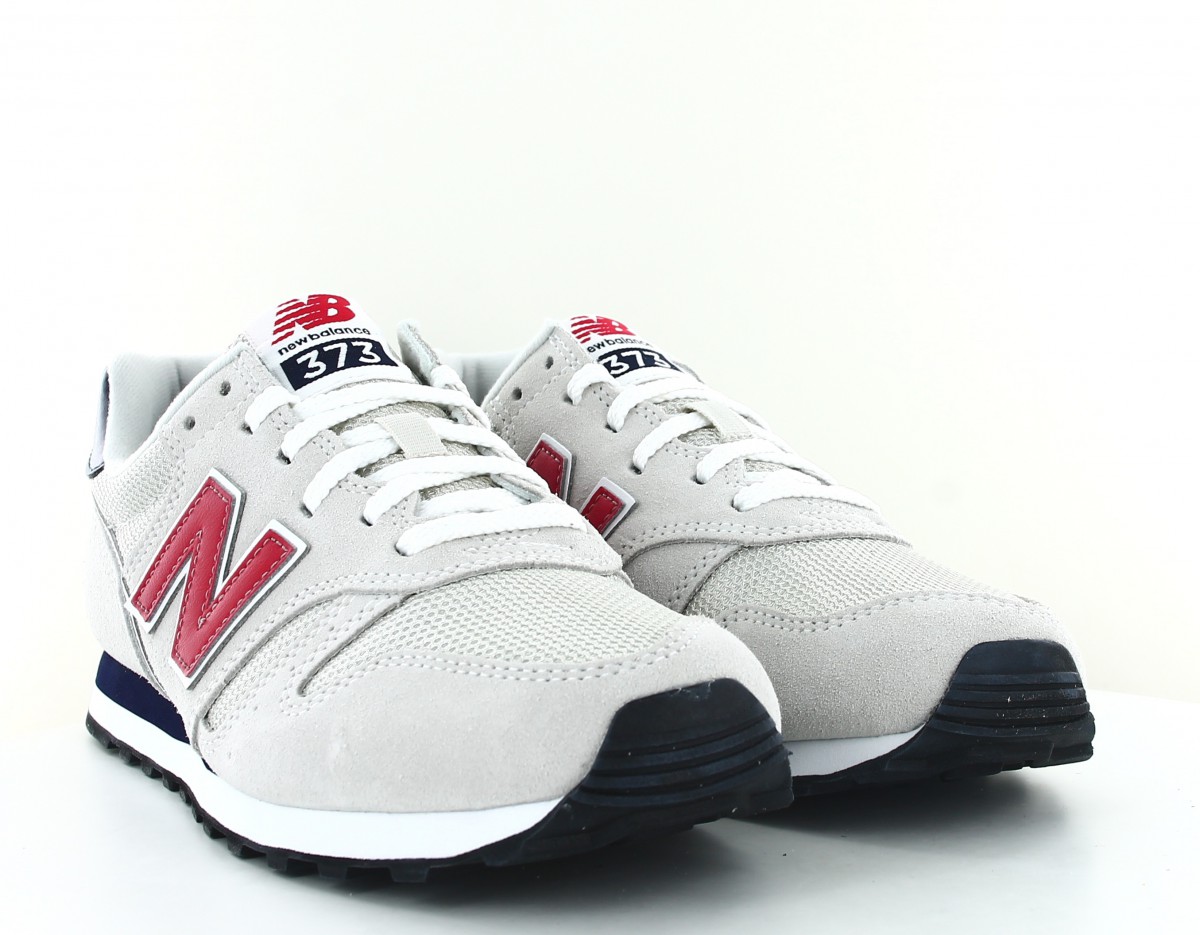 New Balance 373 gris bleu marine rouge