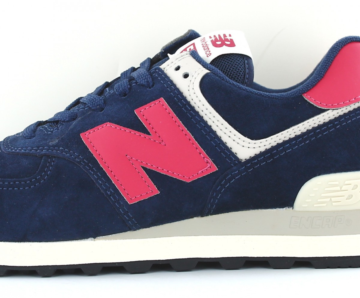 New Balance 574 suede bleu marine rouge beige gris