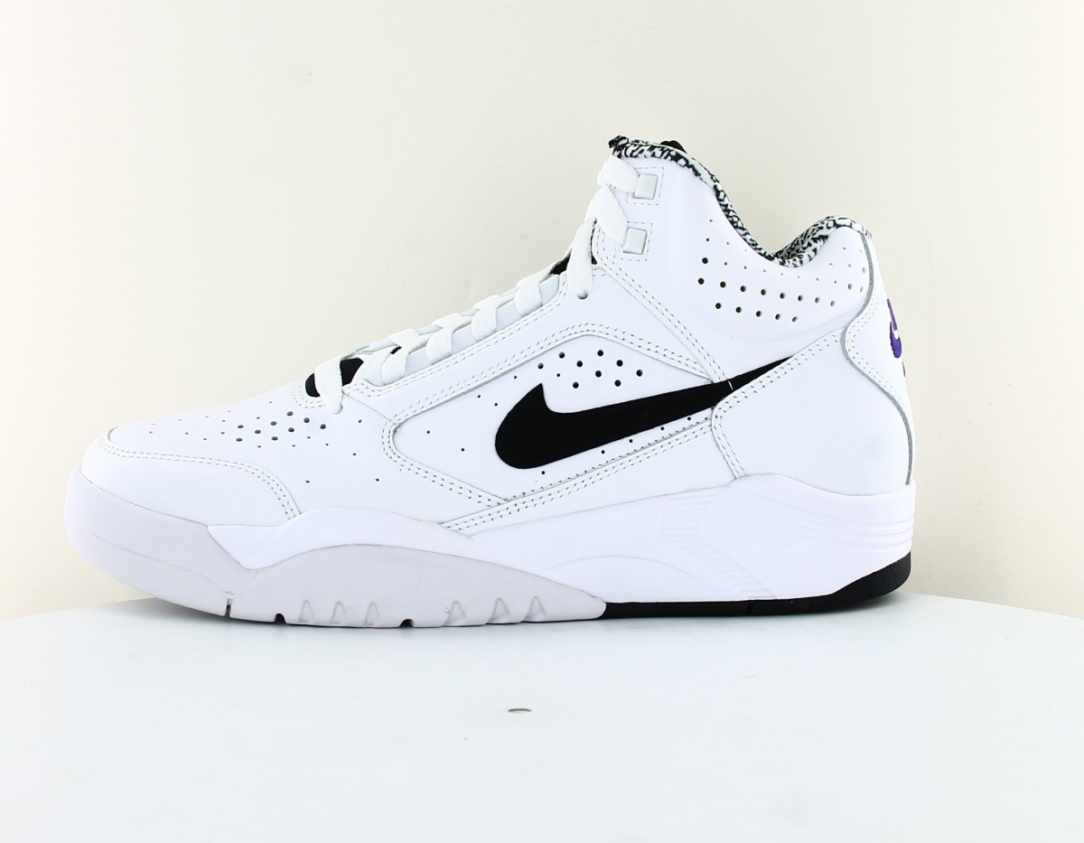 Nike Air flight lite mid blanc noir