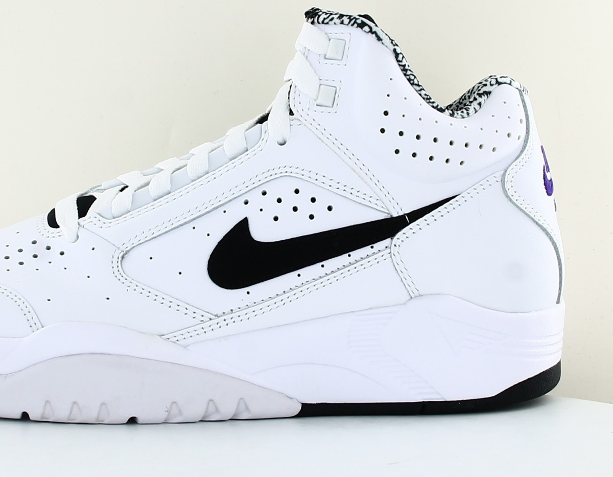 Nike Air flight lite mid blanc noir