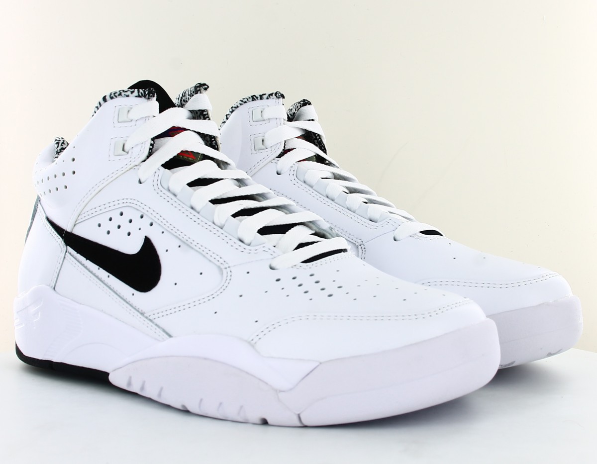 Nike Air flight lite mid blanc noir