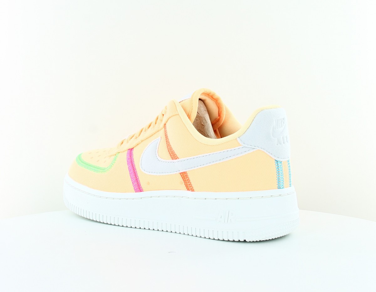 Nike Air Force 1 07 luxe women orange gris vert rose