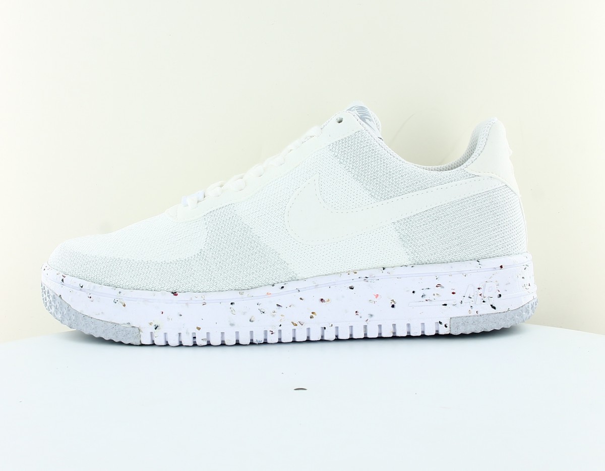 Nike Air force 1 crater flyknit blanc blanc