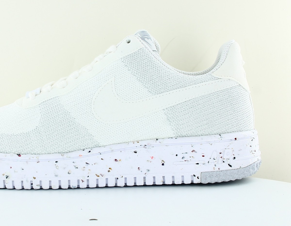 Nike Air force 1 crater flyknit blanc blanc