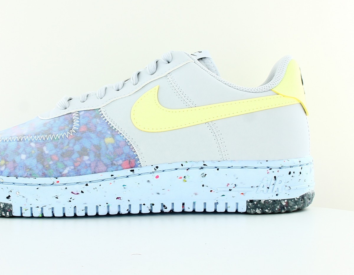 Nike Air Force 1 crater gris jaune multicolor