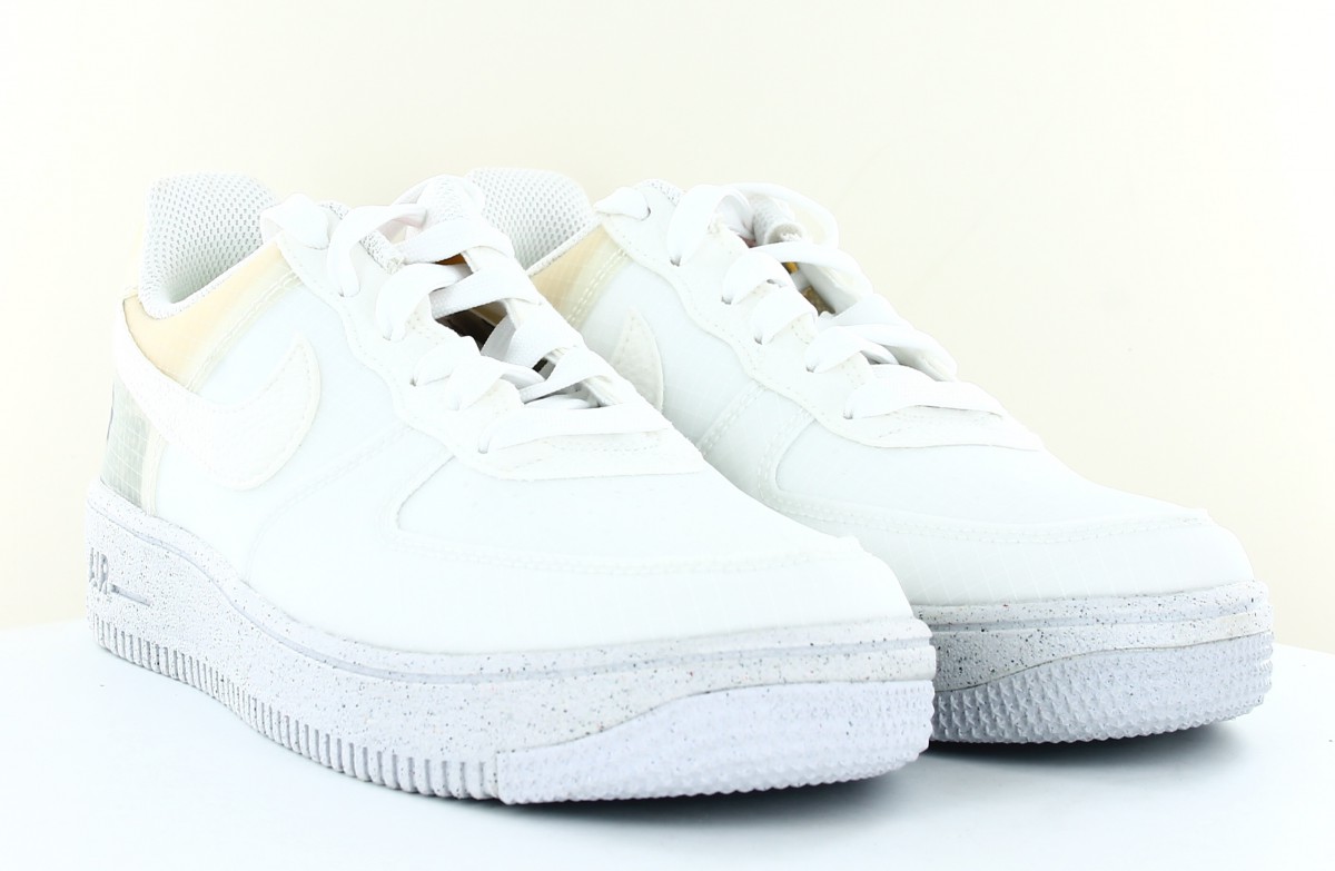 Nike Air force 1 crater gs blanc beige gris orange