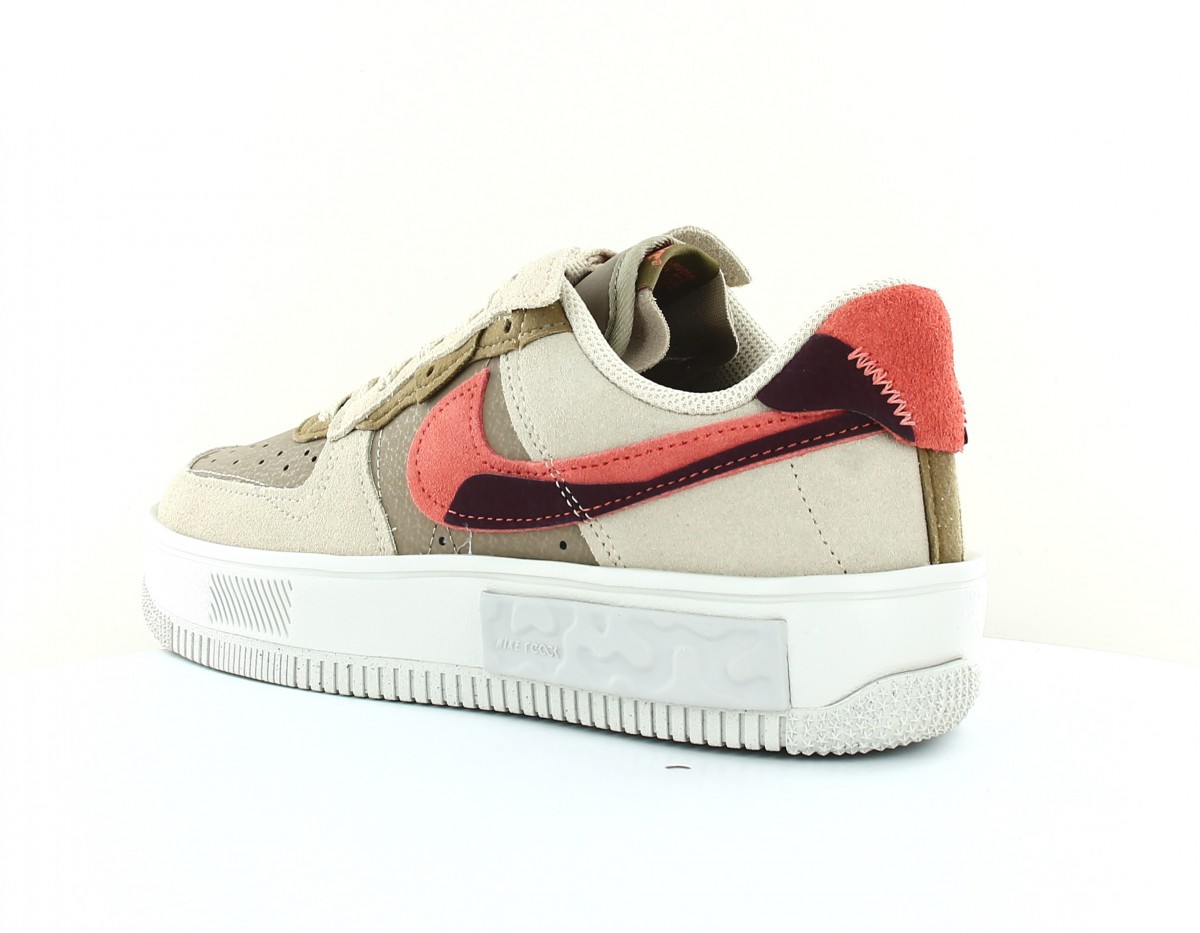 Nike Air force 1 fontanka beige blanc rouge