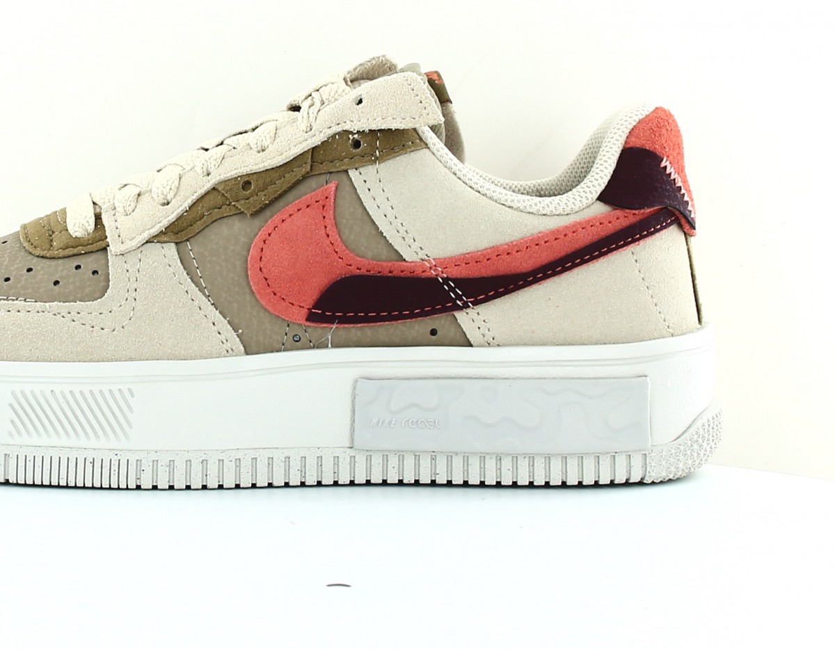 Nike Air force 1 fontanka beige blanc rouge