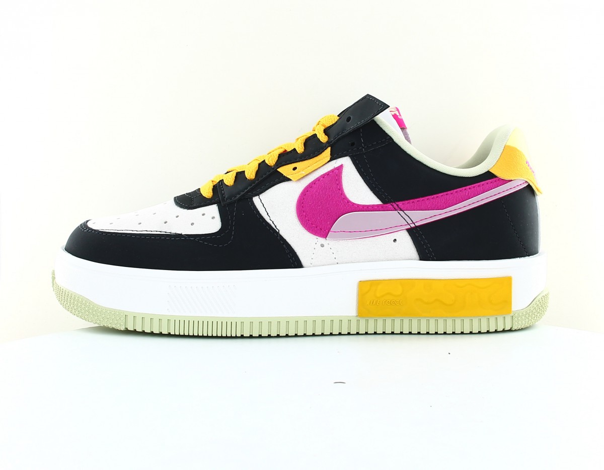 Nike Air force 1 fontanka blanc rose noir jaune